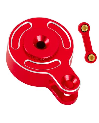 RC Aluminum 25T Fixed Link Steering Servo Saver Upgrades Part for 1/8 Typhon 3S BLX 1/10 Big Rock Granite Senton 3S BLX Kraton Outcast 4S BLX,Red - color: Red - (Upgrades Part)