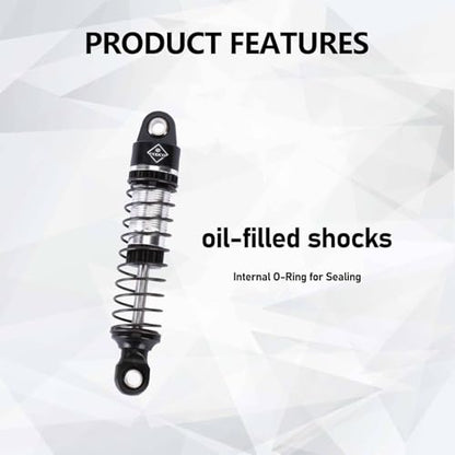 HobbyPlus Arktos Shocks For HobbyPlus CR18P Arktos 6x6 Upgrades | 59MM Long Travel Shock Absorber With Soft Hard Spring 1/18 RC Crawler