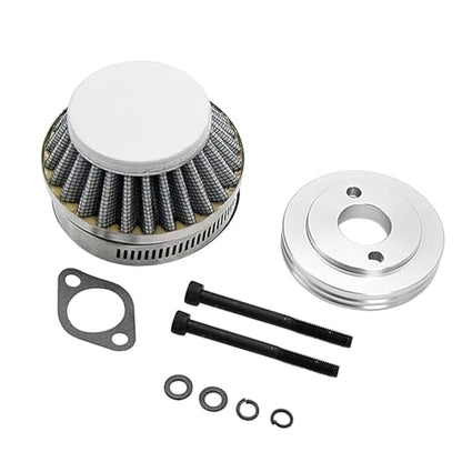 FLMLF Air filter Set for 1/5 RC Hpi Baja Rovan King Motor 5B 5T 5SC Losi 5ive T FG GoPed (Gray metal)