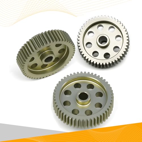 64P Pinion Gear 3.175mm Shaft 7075 Aluminum Alloy Motor Gears,0.6 Metric Pitch 48 49 50T with 1/8 Hole Pinion Gear Compatible with 1/10 Arrma HPI Kyosho Losi Axial Traxxas Tamiya RC Car - size: 48 49 50T