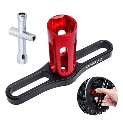 17mm Hex Wheel Nut Wrench & Small Cross Hex Wrench Tool Set for 1/8 1/10 RC Crawler Truck On-road Buggy Motor