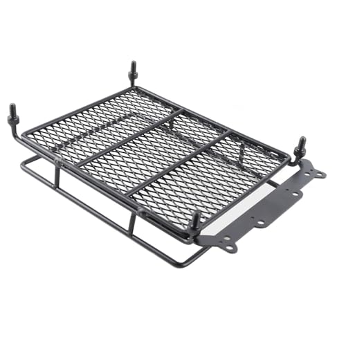 Steel Luggage Tray Roof Rack for 1/10 RC Crawler Car, Durable Metal Roof Rack, Lightweight RC Accessory with Easy Installation, Universal Fit for CC01 CR01 D90 SCX10 Models (M) - style: M