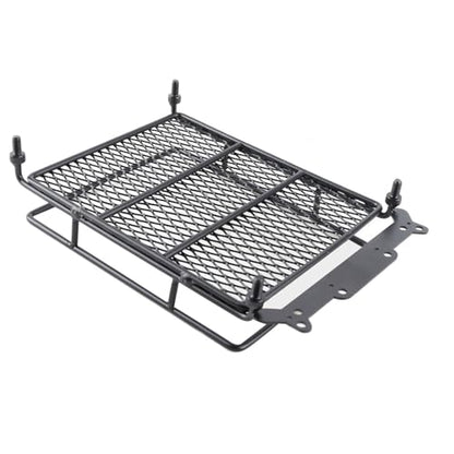 Steel Luggage Tray Roof Rack for 1/10 RC Crawler Car, Durable Metal Roof Rack, Lightweight RC Accessory with Easy Installation, Universal Fit for CC01 CR01 D90 SCX10 Models (M) - style: M