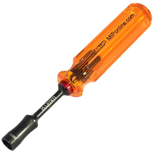 MIP 9805 8.0mm Metric Hex Nut Driver RC Tool – Precision Grip Hex Screwdriver with Deep Socket for RC Car Repair, Made 100% in USA - size: 8.0mm