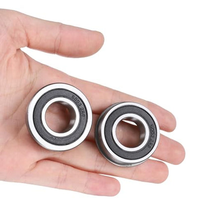 uxcell F6804-2RS Flanged Ball Bearing 20x32x7mm Double Sealed Chrome Steel Flange Bearings, 10pcs - size: F6804-2RS 20x32x7mm