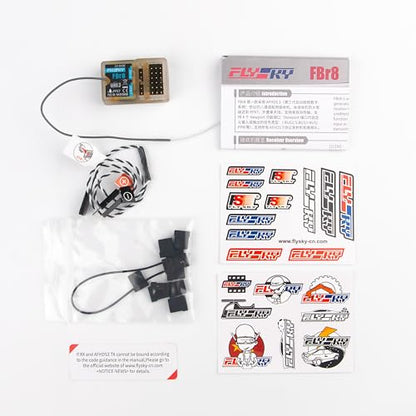 Flysky FBr8 AFHDS 3 Waterproof Receiver (Standard Antenna Version) | 8CH Input i-BUS2 S.BUS i-BUS PPM Fit For AFHDS 3 Protocol Transmitters RF modules Car Boat