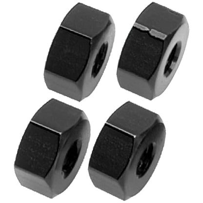 Metal 12mm Wheel Hex Hub Drive Adapters with Pins Screws Compatible with 1/10 Arrma Senton Granite Typhon Vorteks 3S Big Rock RC Car (Black) - color: Black
