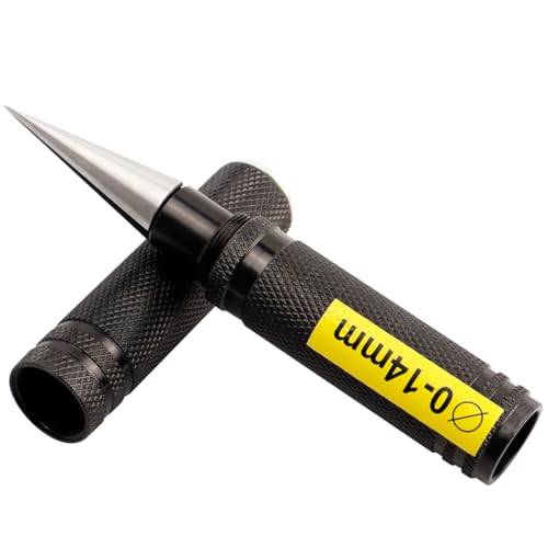 Wolfride 2Pcs 0-14mm Drill Puncher Reamer, Hole Opener Reamer Head Bevel Design, Reaming Knife Drill Tool for RC Car Hole Opener Expanding Drill