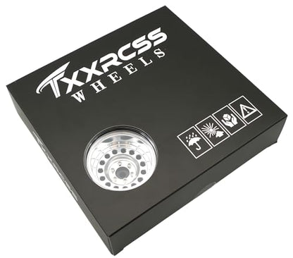 RC 1.9 Inch Beadlock Wheels Negative Offsets 10mm Rims Hex 12mm Aluminum Wheel for TRX4 TRX6 SCX10 Gen8 1/10 RC Crawler Remote Control Car Upgrades Accessories 4pcs (Silver) YK1906 - color: Silver