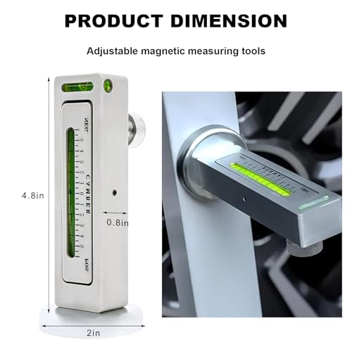 Adjustable Magnetic Gauge Tool, Auto Wheel Camber Castor Strut Alignment Pillar, Universal Alignment Gauge Tools Tire Repair Tool for Most SUV Truck RV, Car Accessories