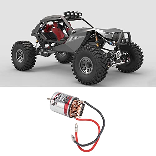 RC Brushed Motor 540, High Torsion Brushed Motor with External Replaceable Carbon Brush, for RC Climbing Car Axial SCX10 I II III Refitting (12T) - size: 12T