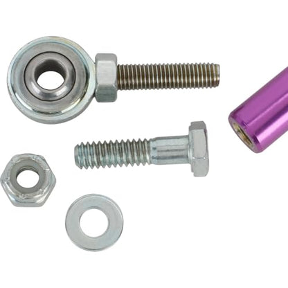 25-1/2 Inch Aluminum Throttle Linkage, 1/4 Inch Rod Ends, Polished - color: Silver