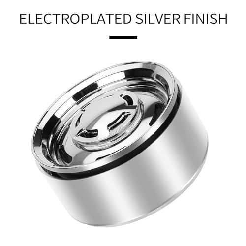 RC 1.9 Vintage Beadlock Wheels for TRX4 SCX10 1/10 Crawler, Silver | Retro Vintage Design, Aluminum Alloy Plating, Electroplate Silver RC Wheel Hub, 4 Pack