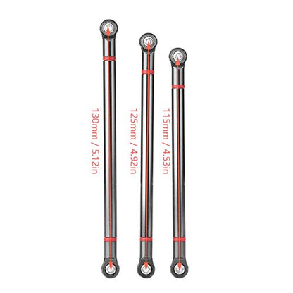 RC Crawler Steering Linkage, Adjustable Aluminum 8PCS Set Chassis Link Rod 1/10 Scale for RC Hobbyists, Off-Road Enthusiasts, Trail Crawling Models (Color)