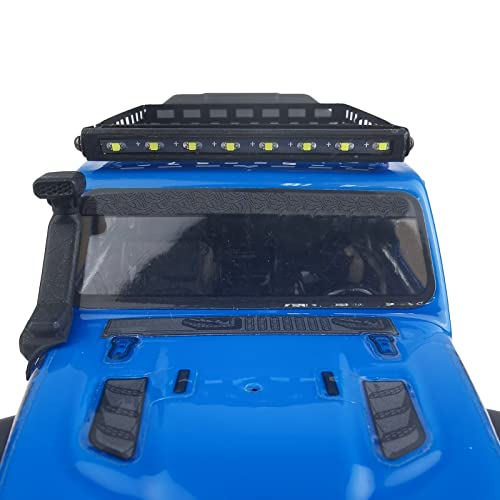 MORLORDY Stainless Steel RC Roof Rack Luggage Rack with LED Light Bar Screw Set for 1/24 RC Crawler Car Accessories SCX24 Upgrades Gladiator AXI00005 Parts