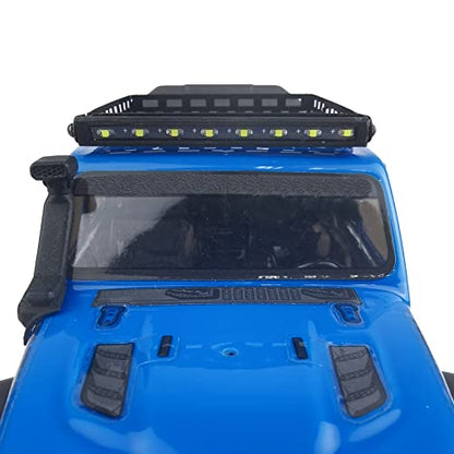 MORLORDY Stainless Steel RC Roof Rack Luggage Rack with LED Light Bar Screw Set for 1/24 RC Crawler Car Accessories SCX24 Upgrades Gladiator AXI00005 Parts