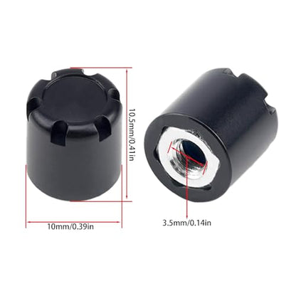 4PCS RC M4 Wheel Hex Nuts with Tools,CNC Aluminum RC Car Dustproof Wheel Rim Center Cap Hub Suit for TRX4 Axial SCX10 Redcar D90 Tamiya Etc 1/10 RC Crawler Car Upgrades (Black) - color: Black