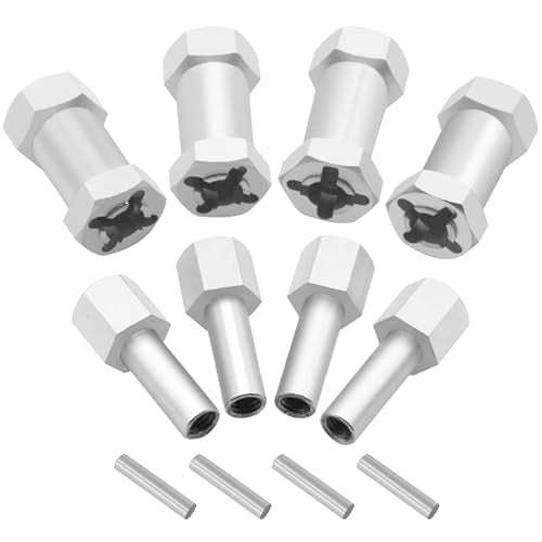 Alloy 12mm Wheel Hex Hub 15mm/20mm/25mm Offset Extension Drive Adapter Compatible with Axial SCX10 Wraith Gen7 Gen8 D90 Jeep Wrangler 1/10 RC Crawler (25mm) - size: 25mm