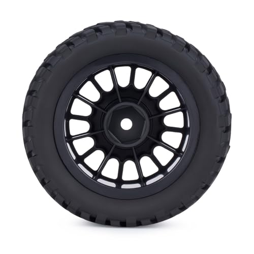 4PCS RC Rally Car Tyres 12mm Hex Hub Wheel Rims Tires NOT Pre-Glued for 1/16 1/14 1/12 1/10 Scale Off Road Buggy On-Road Touring Car Upgrade Parts (Black) - color: Black