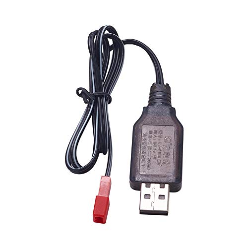 Fielect 1pcs JST-2P USB Charger Cable 4.8v 250MA Output Ni-Cd Ni-Mh Battery Pack for RC Excavator RC Cars - color: 1pcs
