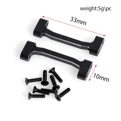 Aluminum Shocks Bracket Reinforcement Mount RC Upgraded Parts for LOSI 1/18 Mini LMT 4X4 Brushed Monster Truck RTR-LOS01026 RC Car, Black - color: Black Reinforcement Mount