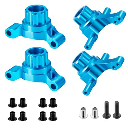 RC Aluminum TT02 Front Steering Knuckle Arm Steering Cup & Rear Stub Axle Carrier Hub Set Compatible with Tamiya TT02 1/10 RC On Road Touring Car Upgrade Parts