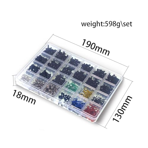 Universal RC Screw Kit Hardware Fasteners for 1/10 RC Hobby Car Vehicles