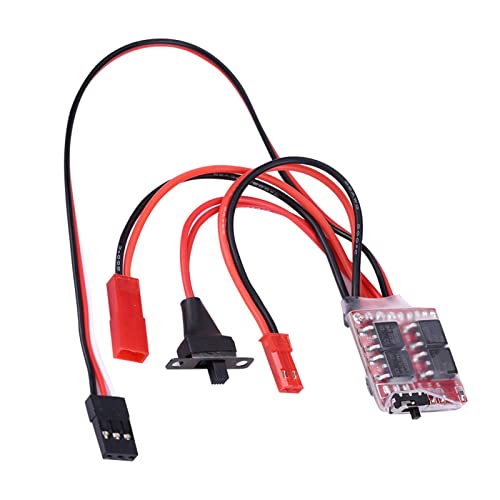20A Brushed ESC Electronic Speed Controller with Brake for RC Car Boat Black 25 * 24mm 14g