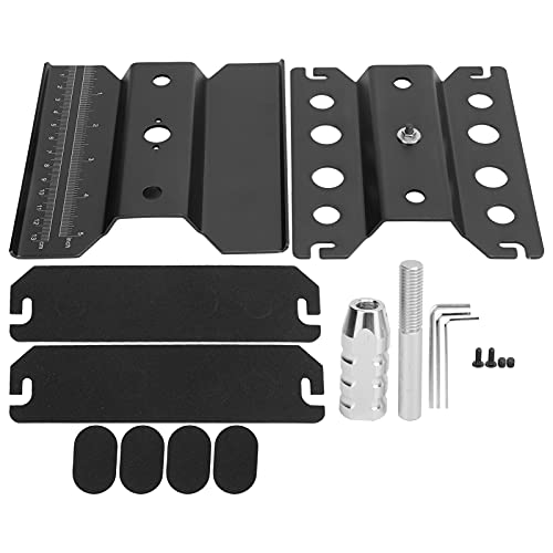 RC Car Repair Station Adjustable Height Work Stand for 1/8 1/10 1/16 RC Vehicles 360° Rotation Locking Function Aluminum Alloy Construction Portable Multifunctional (Black) - color: Black