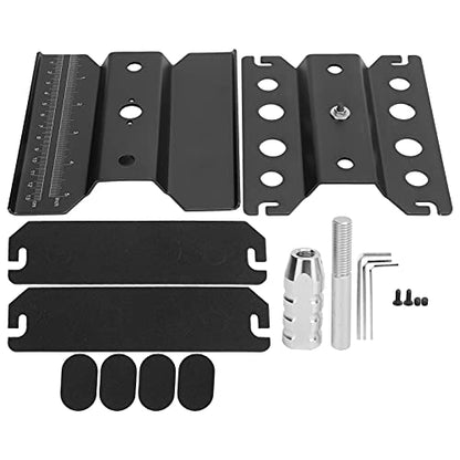RC Car Repair Station Adjustable Height Work Stand for 1/8 1/10 1/16 RC Vehicles 360° Rotation Locking Function Aluminum Alloy Construction Portable Multifunctional (Black) - color: Black