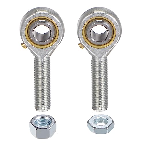 uxcell POSB6 3/8 Inch Male Rod End Bearing Set - 2pcs of 3/8-24 Left and Right Hand Thread Rod Ends with Jam Nut - size: 3/8