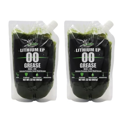 Lithium EP00 Grease, 32 oz EZ Squeeze Pouch (2 pk) | Used for Disc Mowers, Gear Boxes, Auger and Mixer Drives, Cutter Bars, and more, Made in USA - size: EP00 (2)