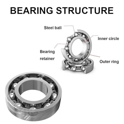 YAMASO 20Pcs 608ZZ Ball Bearings Bearing Steel and Metal Double Shielded Miniature Deep Groove Ball Bearings (8mm x 22mm x 7mm)