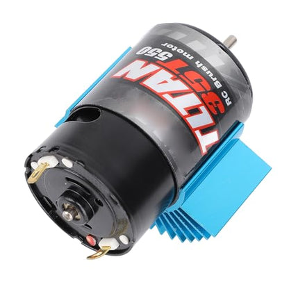 Alomejor 550 RC Car Motor, Brushed Motor with Cooling Fan and Heat Sink for Axial SCX10 HPI JL 90046 Slash 1:10 RC Crawler (35T) - size: 35T