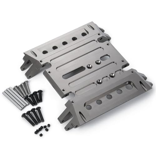 Aluminum Chassis Skid Plate Transmission Mount 1/10 for Axial for Wraith 90018 RC Rock Crawler Car Parts(Titanium) - color: Titanium