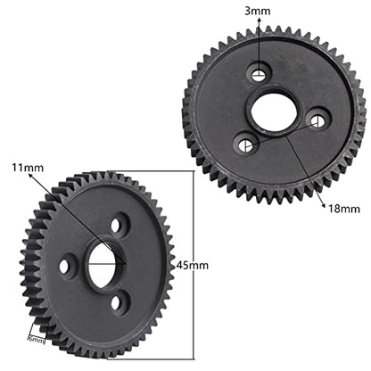 Metal Steel 54T 32P Spur Gear with 15T/17T/19T Pinions Gear Sets Replace 3956 for Traxxas Slash Rustler Stampede E-REVO Summit ST Rally Raptor R T-Maxx 2WD VXL