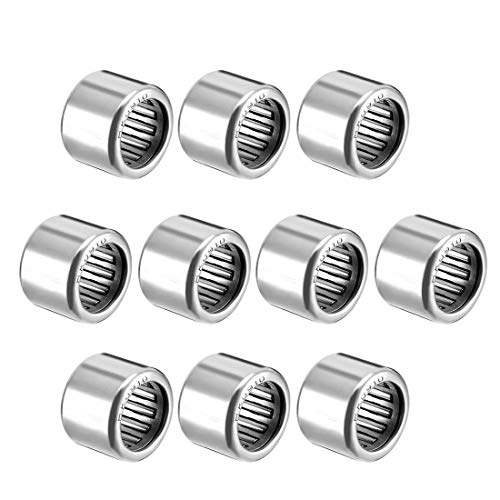 uxcell HK0910 Drawn Cup Needle Roller Bearings, Open End, 9mm Bore Dia, 13mm OD, 10mm Width (Pack of 10) - size: 9x13x10mm