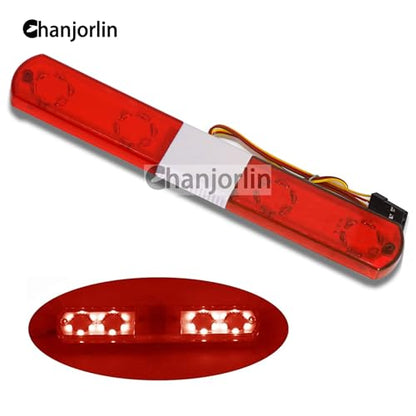 1/10 RC Car Simulation Police Lights Multi-Function Flash LED Lamp Nine Flashing Light Modes for 1/8 Crawler Off Road Rally Truck Cars HSP Traxxas Tamiya RC4WD Axial Arrma (Red 145mm) - color: Red 145mm