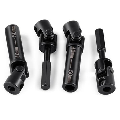 MORLORDY 2Pcs Steel Drive Shafts 40-50MM Center Driveshafts for 1/24 FMS FCX24 Wagon Smasher V2 K5 RC Crawler Car Upgrade Parts