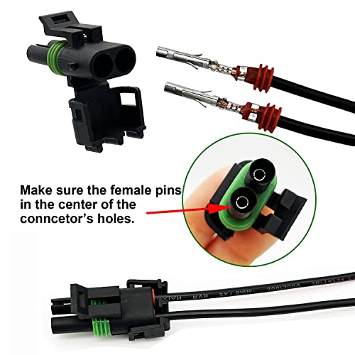 18-14 AWG 2 Pin Connector Waterproof Weather Pack Connectors Kit (20 Set) | Twippo 2 Wire WeatherPack Male and Female Automotive Electrical Wire Connectors Quick Disconnect Plug Terminals 18-14 Gauge - size: 2pin/20kit/18-14AWG