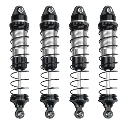 LSG 4Pcs Aluminum RC Shock Absorber Threaded Shocks for 1/18 LOSI Mini LMT 4x4 Brushed Monster Truck RTR Suspension Damper Upgrades Parts (Silver) - color: Silver