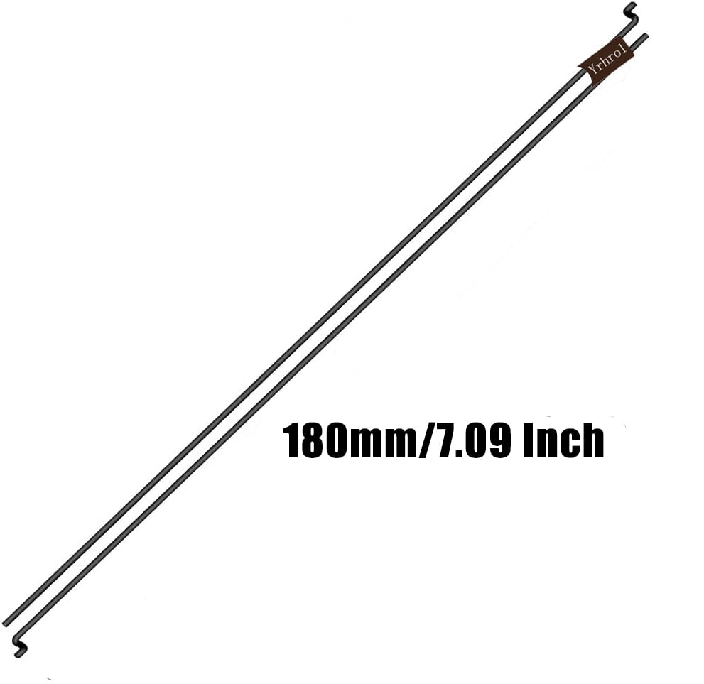 Adjustable Pushrod Connector Linkage Stopper 1.3mm + Nylon Control Horns 21x10 mm + 1.2 x 180mm Z Push Rods Parts Compatible for RC Airplane Plane Boat Replacement - color: 180mm/7.09 Inch