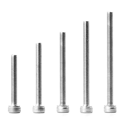 M3 x 20mm 25mm 30mm 35mm 40mm Hex Socket Head Cap Screws Bolts, 304 Stainless Steel, Metric Machine Fully Threaded, Bright Finish, Allen Hex Drive, Assortment Kit 100PCS - size: M3 x 20/25/30/35/40mm (100PCS)