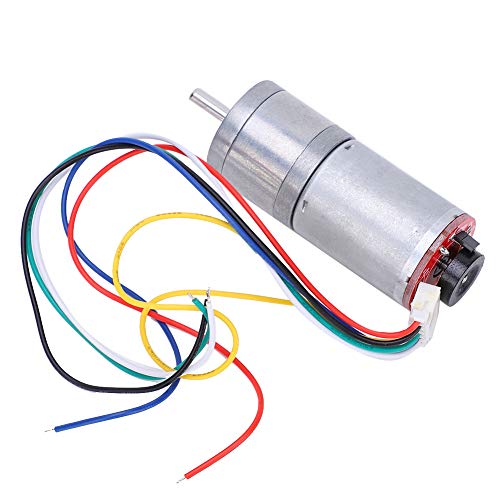 Gear Motor DC Geared Motor GA25 370 Brush Copper Stainless Steel Metal High Torque Speed Reduction Reversible for Robot Car Smart Devices DIY Users (DC12V 100RPM) - size: DC12V 100RPM