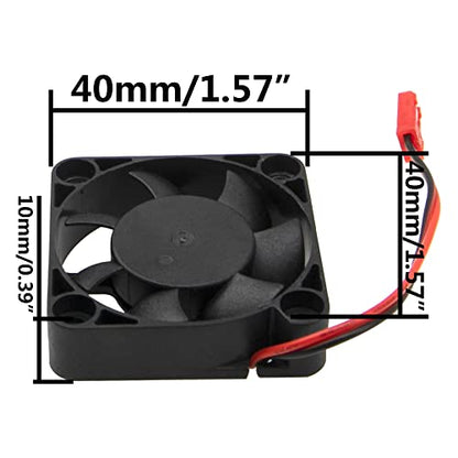4985 1717 Brushless Motor Heat Sink Dual Cooling Fan Motor Heatsink Compatible with 1/5 Traxxas X-Maxx Arrma RC Car (Black) - color: Black