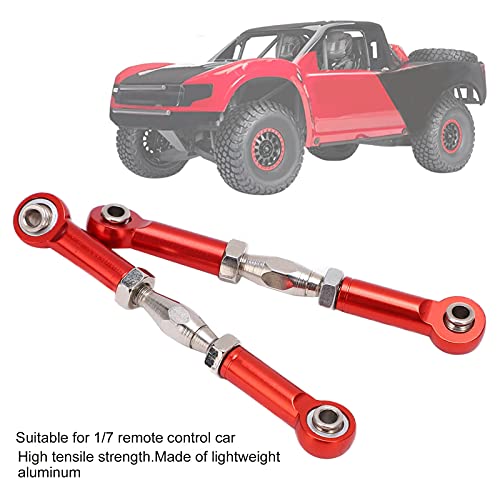 Front Sway Bar Kit with 2.7 inch Aluminum Alloy Arms High Tensile Strength Front Anti Roll Bar Suspension Stabilizer for 1 7 Remote Control Cars Lightweight Sturdy RC (Red) - color: Red