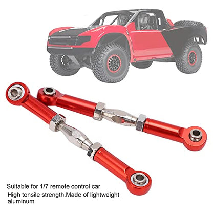 Front Sway Bar Kit with 2.7 inch Aluminum Alloy Arms High Tensile Strength Front Anti Roll Bar Suspension Stabilizer for 1 7 Remote Control Cars Lightweight Sturdy RC (Red) - color: Red
