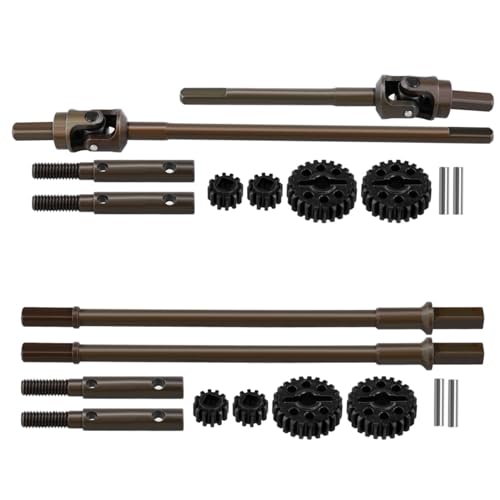 1/10 RC Crawler All Metal Front and Rear Portal Axle for Axial Capra 1.9 inch UTB AXI03004 Buggy F9 Wraith 90018 RR10 Upgrade Part (Axle Shaft) - color: Axle Shaft
