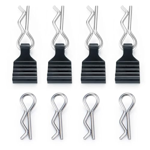RC Car Replacement For RC Model Vehicle 1/5 1/6 1/8 1/10 1/12 1/18 1/24 4PCS R Body Clips With Pull Tabs Remote Control Car Parts(Black 2) - color: Black 2