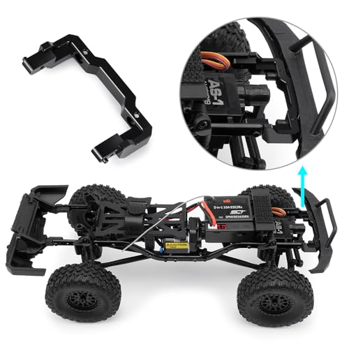 MORLORDY Aluminum Alloy RC Front Bumper Mount & Rear Body Shell Mount for SCX24 Base Camp 1/24 RC Crawler Car Upgrade Parts - color: Bumper Mount & Shell Mount